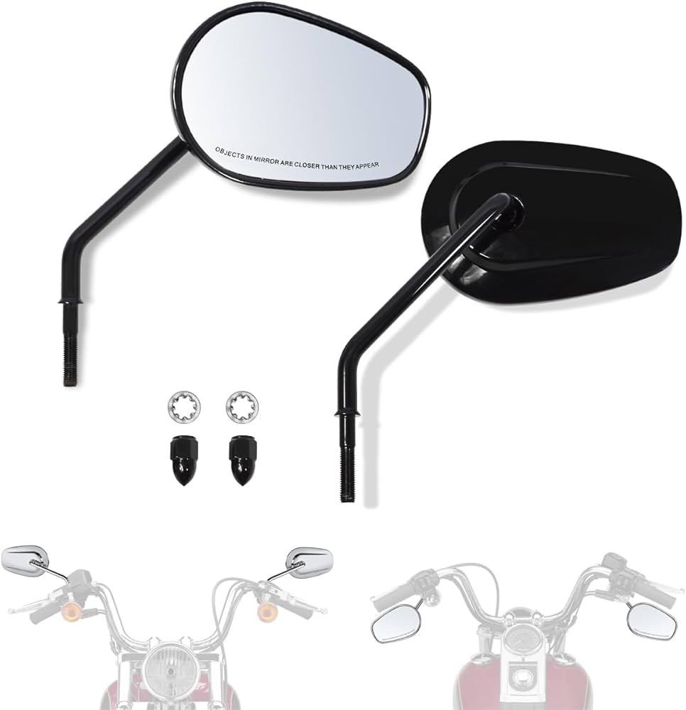 HARLEY-DAVIDSON Wild One Mirrors 2個セット Amazon.com: LangPu Split Vision Mirrors/Rearview Mirror for Harley